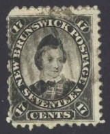 Canada New Brunswick Sc# 11 Used (a) 1860 17c Black Prince Of Wales - Oblitérés