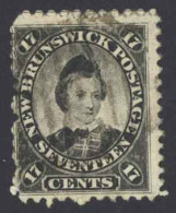 Canada New Brunswick Sc# 11 Used (a) 1860 17c Black Prince Of Wales - Usati