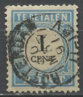 Pays Bas - Netherlands - Niederlande Taxe 1881 Y&T N°T3 - Michel N°P3 (o) - 1c Chiffre - Type I - Strafportzegels