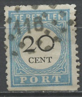 Pays Bas - Netherlands - Niederlande Taxe 1881 Y&T N°T10 - Michel N°P10 (o) - 20c Chiffre - Type I - Postage Due