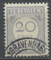 Pays Bas - Netherlands - Niederlande Taxe 1912-22 Y&T N°T58 - Michel N°P(?) (o) - 20c Chiffre - Impuestos