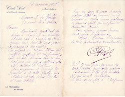 Lettre Manuscrite Signée - Cécile SOREL Comédie Française Oeuvres Novembre 1918 - Actors & Comedians