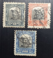 Brésil 1913  Président Hermes Da Fonseca,(1855-1923) Lot 3 Timbres Officiels Oblitérés - Used Stamps