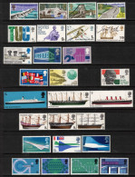 GREAT BRITAIN, 21 MNH SETS/SINGLES 1967-80 - Other & Unclassified