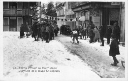 63-LE-MONT-DORE- CARTE PHOTO  L'ARRIVEE DE LA COUPE ST-GEORGES - SPORT D'HIVER - Le Mont Dore