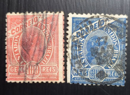 BRESIL 1900 Liberty Head ( Liberty Laurée) 100 & 200 R Oblitérés - Used Stamps