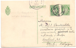 Briefkaart Carte Postale Brevkort - Norge Noorwegen Norvège Naar Gent - Stempel Cachet 1911 - Postwaardestukken