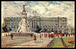 A64  ROYAUME-UNI CPA  BUCKINGHAM PALACE AND VICTORIA MEMORIAL - Collezioni E Lotti