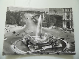 Cartolina  "ROMA  Stazione Termini E Fontana Delle Naiadi" - Stazione Termini