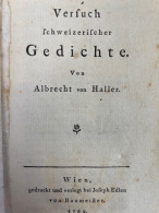 Versuch Schweizerischer Gedichte. - Poems & Essays