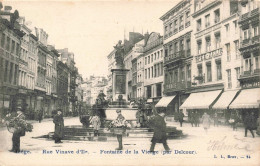 BELGIQUE - Liège - Rue Vinave D'Île - Fontaine De La Vierge (par Delcour) - Animé - Carte Postale Ancienne - Liege