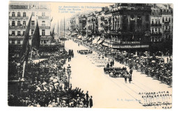 Bruxelles 75e Anniversaire De L' Indépendance Défilé Des Ecoles Juillet 1905 Café De L' Industrie Brussel Htje - Fêtes, événements