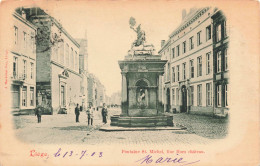 BELGIQUE - Liège - Fontaine Saint Michel, Rue Hors Château - Animé- Carte Postale Ancienne - Liege