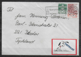 DANEMARK Lettre 1977 Trains Gare - Lettres & Documents