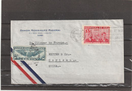 Cuba PAA CLIPPER AIRMAIL COVER To Switzerland W USA STAMP ALSO 1940 - Airmail