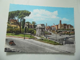 Cartolina Viaggiata "ROMA Panorama E Arco Di Costantino" 1965 - Stadien & Sportanlagen