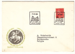Finlande - Lettre De 1966 - Oblit Imatra - Motos - Drapeaux - - Cartas & Documentos