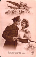 Couple D'Amoureux - Militaire - Aviateur  "Quand Pourrais-je Me Mirer Dans Tes Yeux " - Aviation