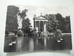 Cartolina Viaggiata "ROMA Villa Borghese - Il Giardino Del Lago" 1959 - Parcs & Jardins
