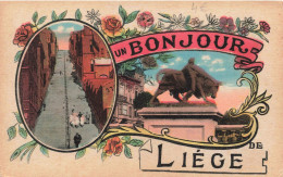 BELGIQUE - Liège - Un Bonjour De Liège - Colorisé - Carte Postale Ancienne - Liege