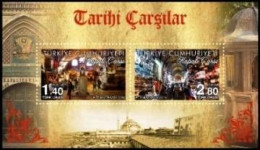 Turkey, Türkei - 2016 - Historical Bazaars Themeed (Kapalı Bazaars) - 1.Mini S/Sheet ** MNH - Unused Stamps
