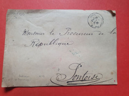 Enveloppe En Franchise De Paris Pour Le Procureur De La République à Pontoise En 1881 - Réf 1825 - 1877-1920: Semi Modern Period