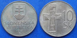 SLOVAKIA - 10 Koruna 1993 KM# 11 Republic (1993-2008) - Edelweiss Coins - Eslovaquia