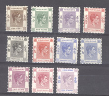 Hong Kong  :  Yv  140...153  *   11 Valeurs - Unused Stamps