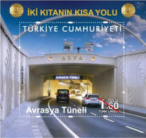 Turkey, Türkei - 2017 - Eurasia Tunnel - 1.Mini S/Sheet, Block ** MNH - Unused Stamps