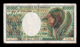 Camerún Cameroon 10000 Francos ND (1981) Pick 20 Bc/Mbc F/Vf - Camerun