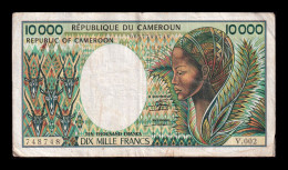 Camerún Cameroon 10000 Francos ND (1981) Pick 20 Bc/Mbc F/Vf - Cameroon