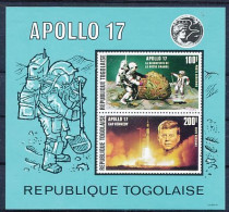 TIMBRE  ZEGEL STAMP REPUBLIQUE TOGOLAISE BF 68 APOLLO 17  XX - Togo (1960-...)