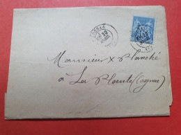 Cad De Cognac Sur Lettre Avec Texte ( Cie Des Chemins De Fer) Pour La Plante En 1879 - Réf 1837 - 1877-1920: Semi Modern Period