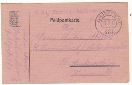 FELDPOST 381 SENT 1917 FELDPOSTKARTE - 1914-18