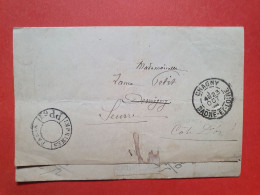 Cachet PP Des Imprimés De Paris Sur Lettre Avec Texte Pour Demigny Et Redirigé Vers Seurre En 1894 - Réf 1848 - 1877-1920: Période Semi Moderne