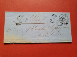 Cad De Montrichard Sur Lettre Avec Texte Pour Elbeuf En 1855 - Réf 1856 - 1849-1876: Klassik