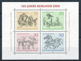 TIMBRE  ZEGEL STAMP  ALLEMAGNE BERLIN BF 2  125 ANS DU ZOO  XX - Blocchi