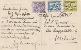 Vatican Carte Postale Pour Milano 1930 - Brieven En Documenten