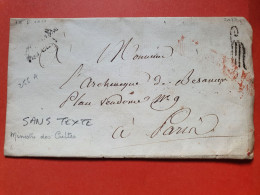 Lettre Sans Texte Du Ministère Des Cultes En Franchise Pour Paris En 1811 - Réf 1864 - 1801-1848: Précurseurs XIX