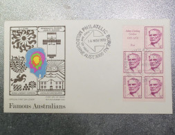 AUSTRALIA  First Day Cover  4x Famous Australians 1970  ~~L@@K~~ - Cartas & Documentos