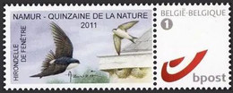 DUOSTAMP/MYSTAMP** - Namur - 15zaine De La Nature 2011 - Delichon Urbica / Hirondelle De Fenêtre / Raamzwaluw - BUZIN - Zwaluwen