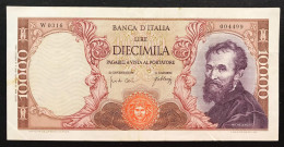 10000 Lire MICHELANGELO 20 05 1966 Serie Sostitutiva W0316 R2 RR Pieghe E Macchia Naturale LOTTO 4694 - 10000 Liras