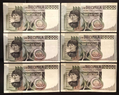 ITALIA 10000 Lire Del Castagno 29 12 1978 Lotto Di 10 Es.   LOTTO 4695 - 10000 Lire