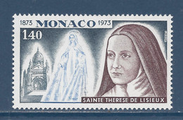 Monaco - YT N° 930 ** - Neuf Sans Charnière - 1973 - Neufs
