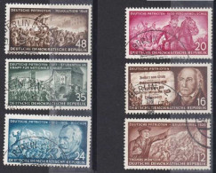 Allemagne DDR 1953 N° 157-162 Patriotes Allemands (H28) - Gebraucht