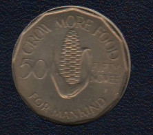 Zambia  50 Ngwee 1969 FAO Africa States Nickel Coin - Zambia