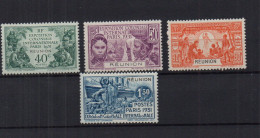 !!! RÉUNION, 1931, SÉRIE 119/122*, EXPOSITION COLONIALE INTERNATIONALE PARIS 1931 - Neufs