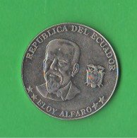 Ecuador 50 Centavos Cinquenta Del 2000 Eloy Alfaro South America Nichel Coin - Equateur