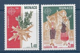 Monaco - YT N° 1273 Et 1274 ** - Neuf Sans Charnière - 1981 - Unused Stamps