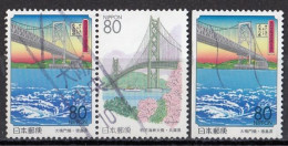 JAPAN 2550-2551,used,bridges - Used Stamps